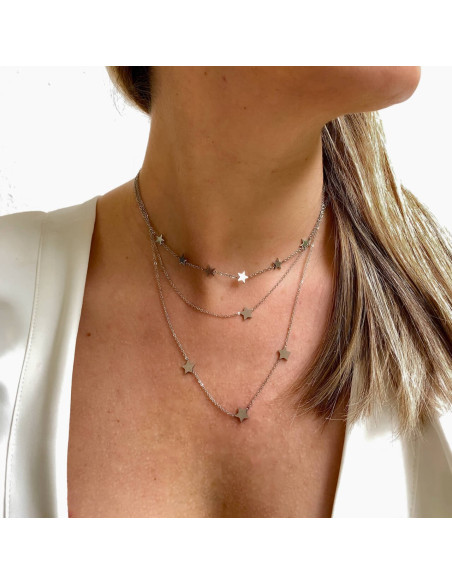 Star Steel Short Necklace | Star Waterproof Necklace | Malu Maiese Star Steel Short Necklace | Star Waterproof Necklace | Malu Maiese