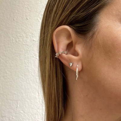 Midi Steel Hoop Earrings 2