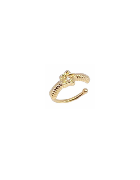 Starlite Ear Cuff | 18k Gold Plated Ear Cuff, Star cz | Malu Maiese Starlite Ear Cuff | 18k Gold Plated Ear Cuff, Star cz | Malu Maiese