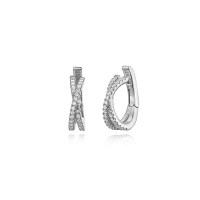 Luce Ear Cuff | Sterling Silver Piercing X Form and Snap Closure. 2