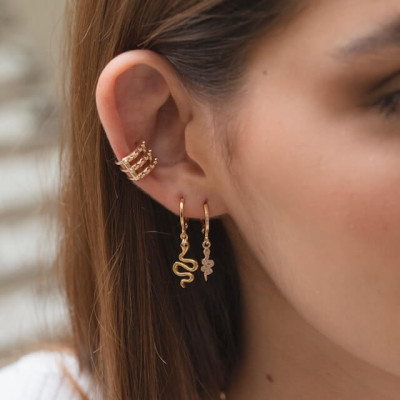 Aros Snake Shine | Pendientes con Charms | Malu Maiese 2