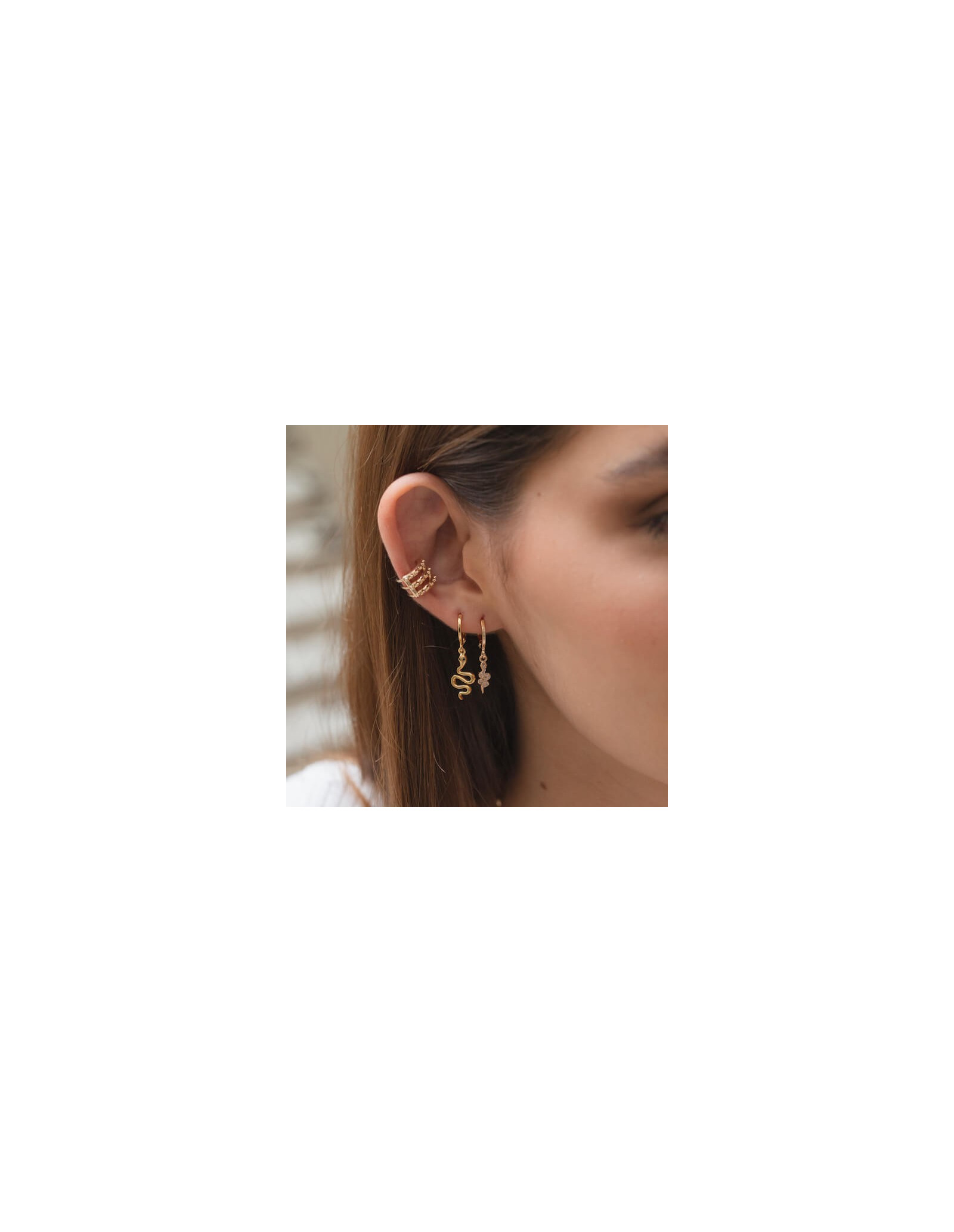 Aros Snake Shine | Pendientes con Charms | Malu Maiese