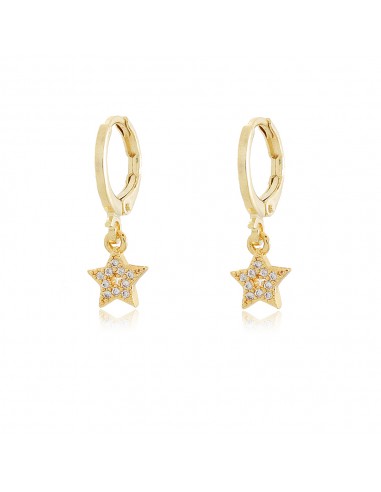 Shiny Star Hoop Earrings