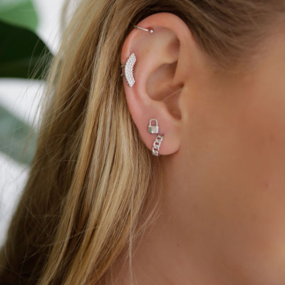 Aros Chain Plata | Pendientes de Aro | Malu Maiese 2