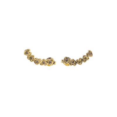 Brinco Ear Cuff Coração | Banhados em Ouro de 18k | Malu Maiese