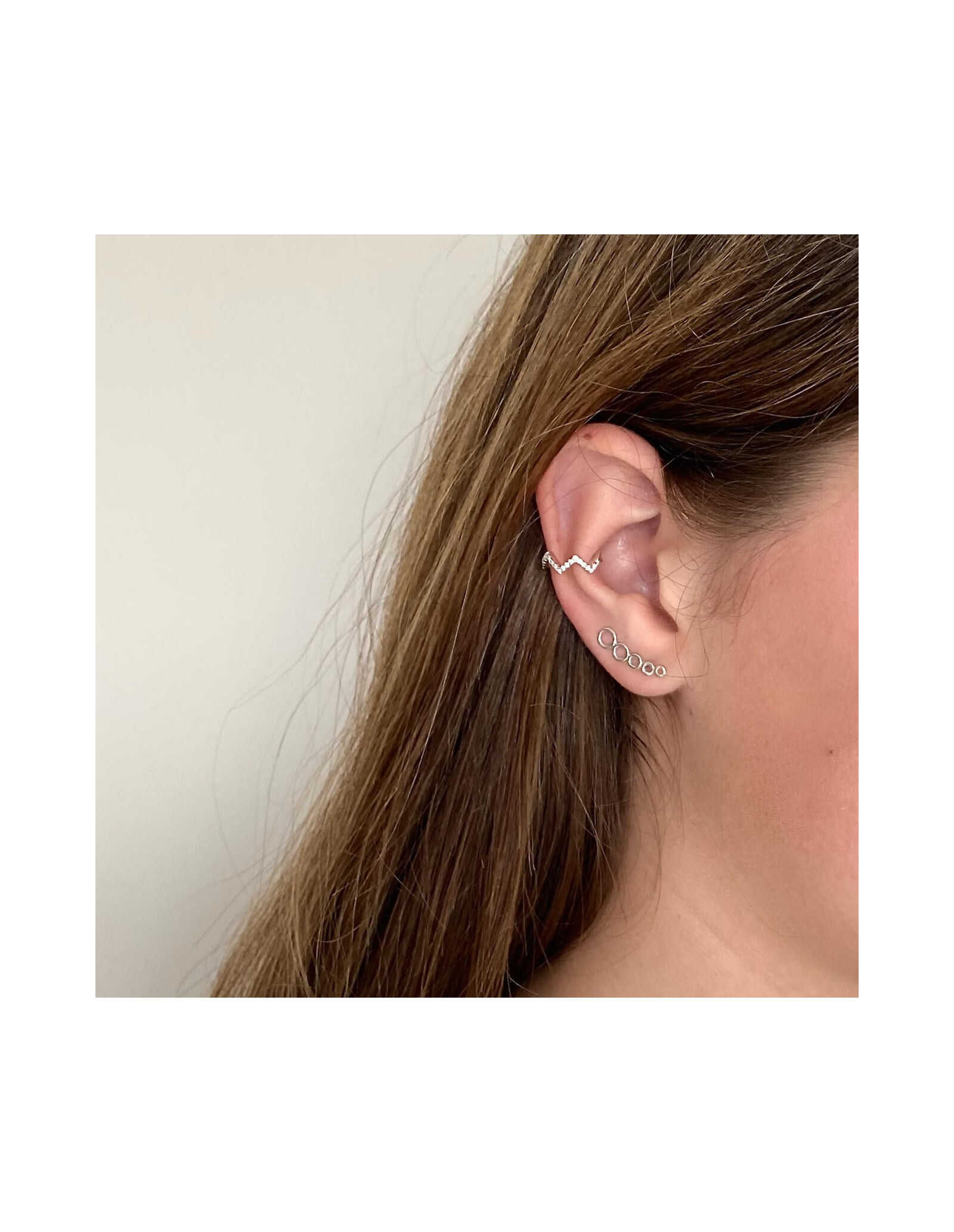Circles Ear Climbers | 925 Sterling Silver Ear Climbers | Malu Maiese