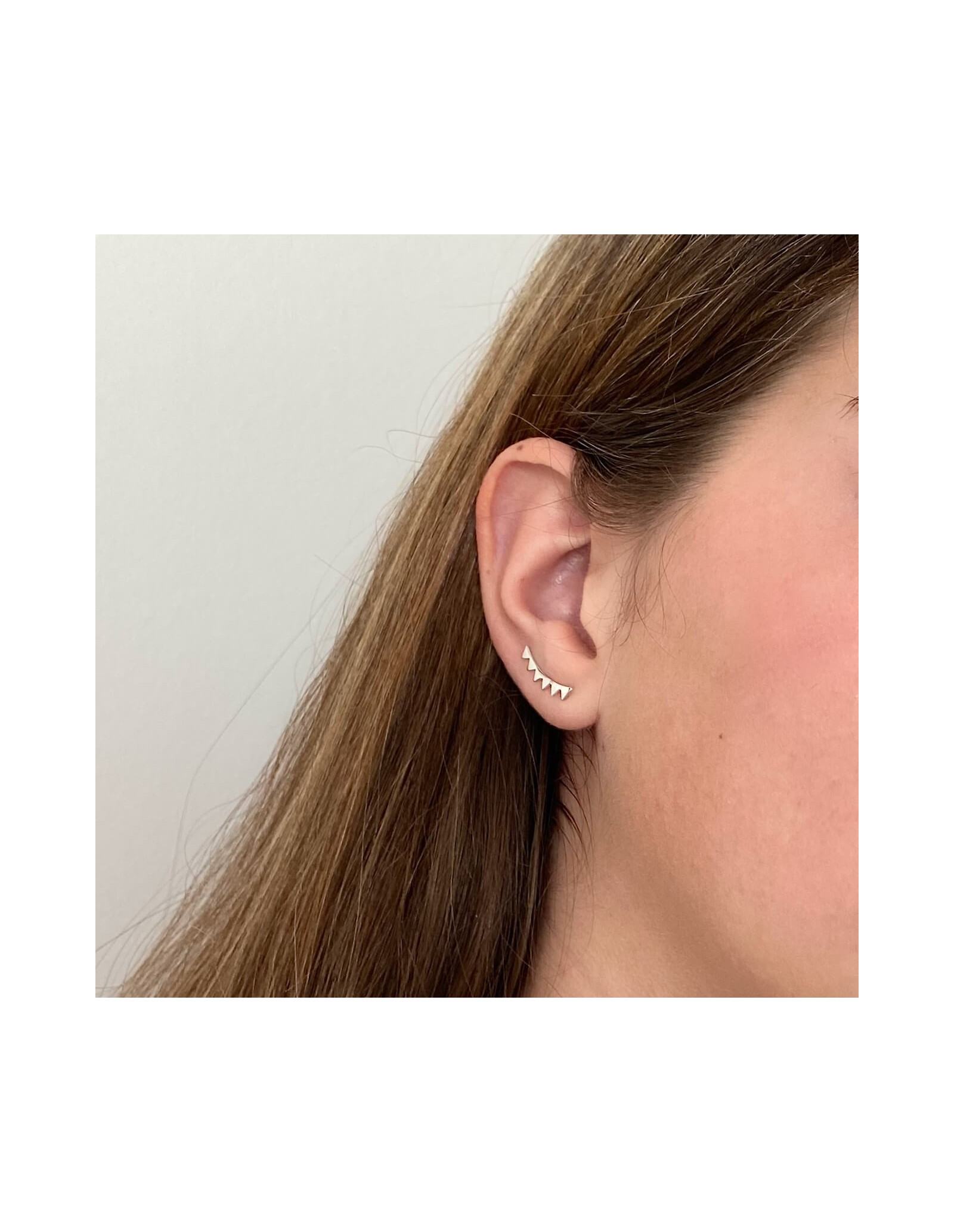 Sterling Silver Peaks Ear Climbers | Sterling 925 Silver| Malu Maiese