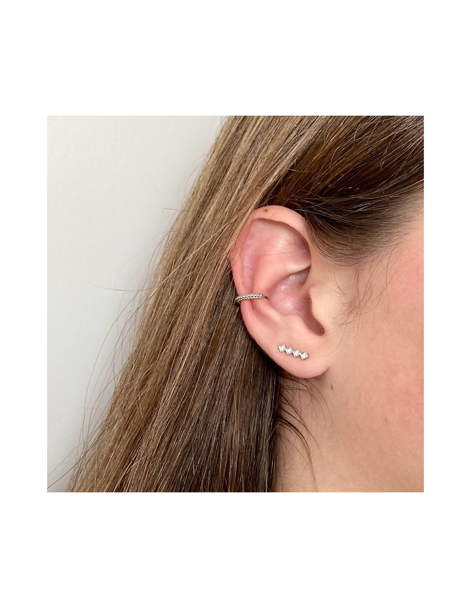 Sterling Silver Rhombus Ear Climbers | Sterling Silver | Malu Maiese
