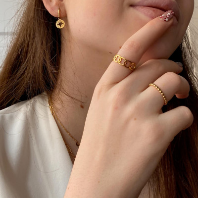 Anillo Acero Cadena | Anillo Cadena Eslabones en Acero | Malu Maiese 2