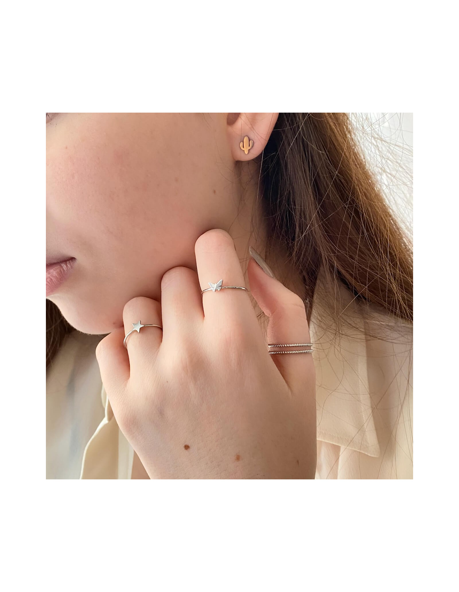 Anillo Acero Mariposa | Anillo Ajustável Mariposa Acero | Malu Maiese