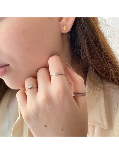 Anillo Acero Mariposa | Anillo Ajustável Mariposa Acero | Malu Maiese Anillo Acero Mariposa | Anillo Ajustável Mariposa Acero | Malu Maiese