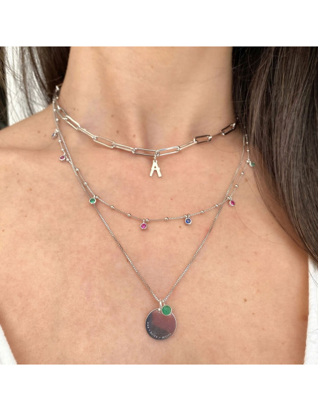 Colar Choker Dotty Colours |Colar curto ouro 18k zircônias coloridas. Colar Choker Dotty Colours |Colar curto ouro 18k zircônias coloridas.