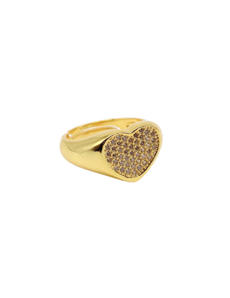 Steel Heart Pinky Ring | Surgical Steel Pinky Ring, Adjustable Size.