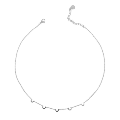 Collar Acero Luna | Collar con Lunas Mini en Acero | Malu Maiese 2