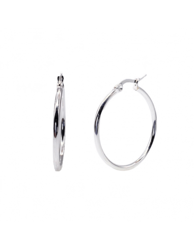 Midi Steel Hoop Earrings