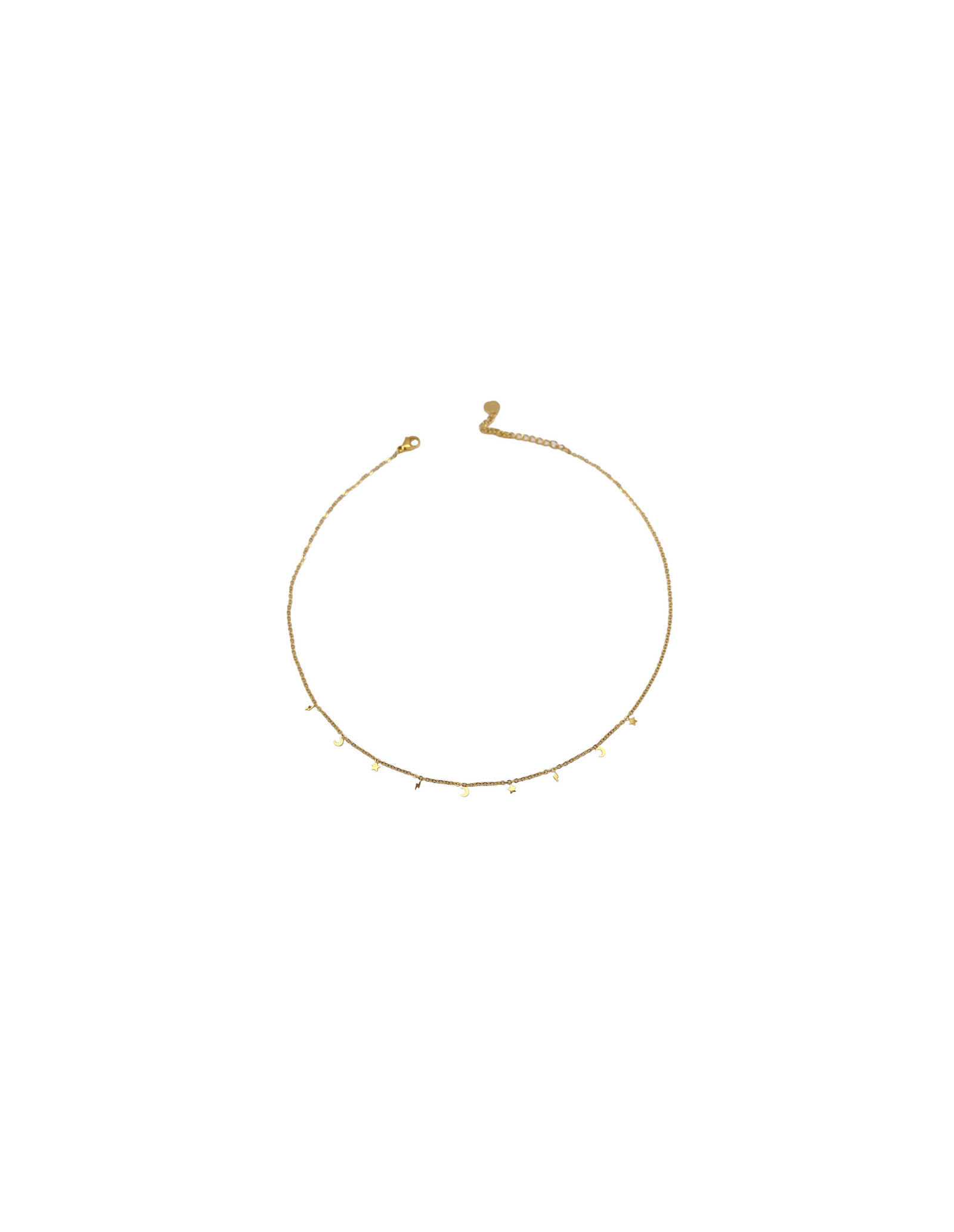 Collar Acero Luna | Collar Corto con Lunas Mini en Acero | Malu Maiese