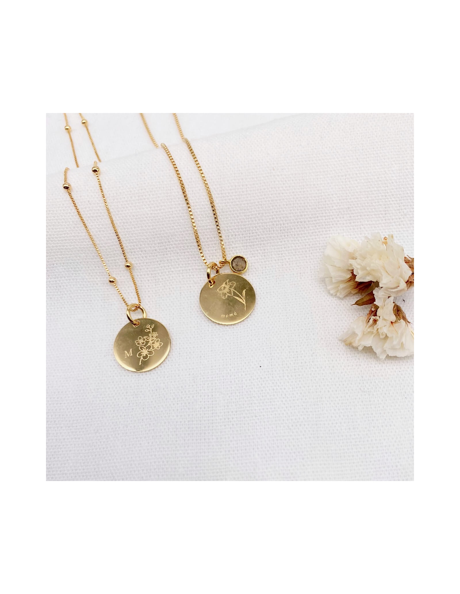 Birth Flowers Necklace | Personalise Necklace | Malu Maiese