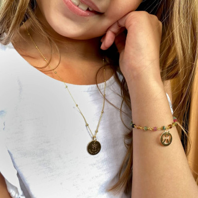 Angel Plaque Necklace | Personalised Gift for Communion | Malu Maiese 2