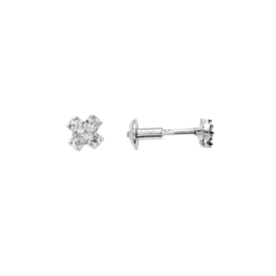 Pendientes Piercing Mini X | Piercing X en Plata 925 Chapado en Oro. 2