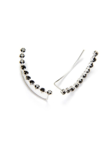 Pendientes Trepadores Nero | Trepador en Plata 925 | Malu Maiese