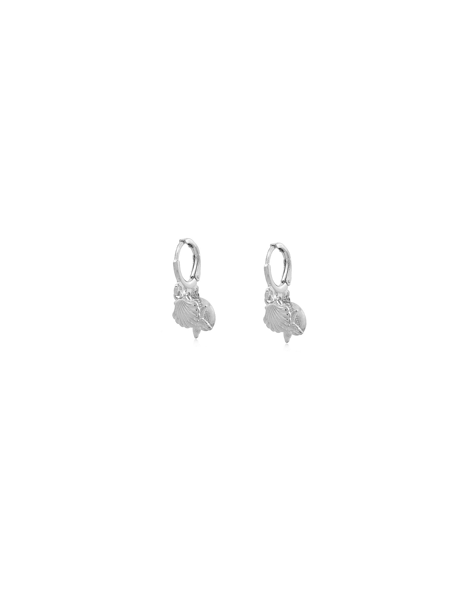 del Mare Hoop Earrings | stars and shells hoop earrings | Malu Maiese
