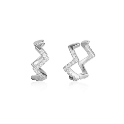 ZigZag Ear Cuff | Sterling Silver Cartilage Earring, Non Pierced.