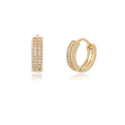Argola Mini Light | Brinco de Argola com Zirconias | Malu Maiese 2