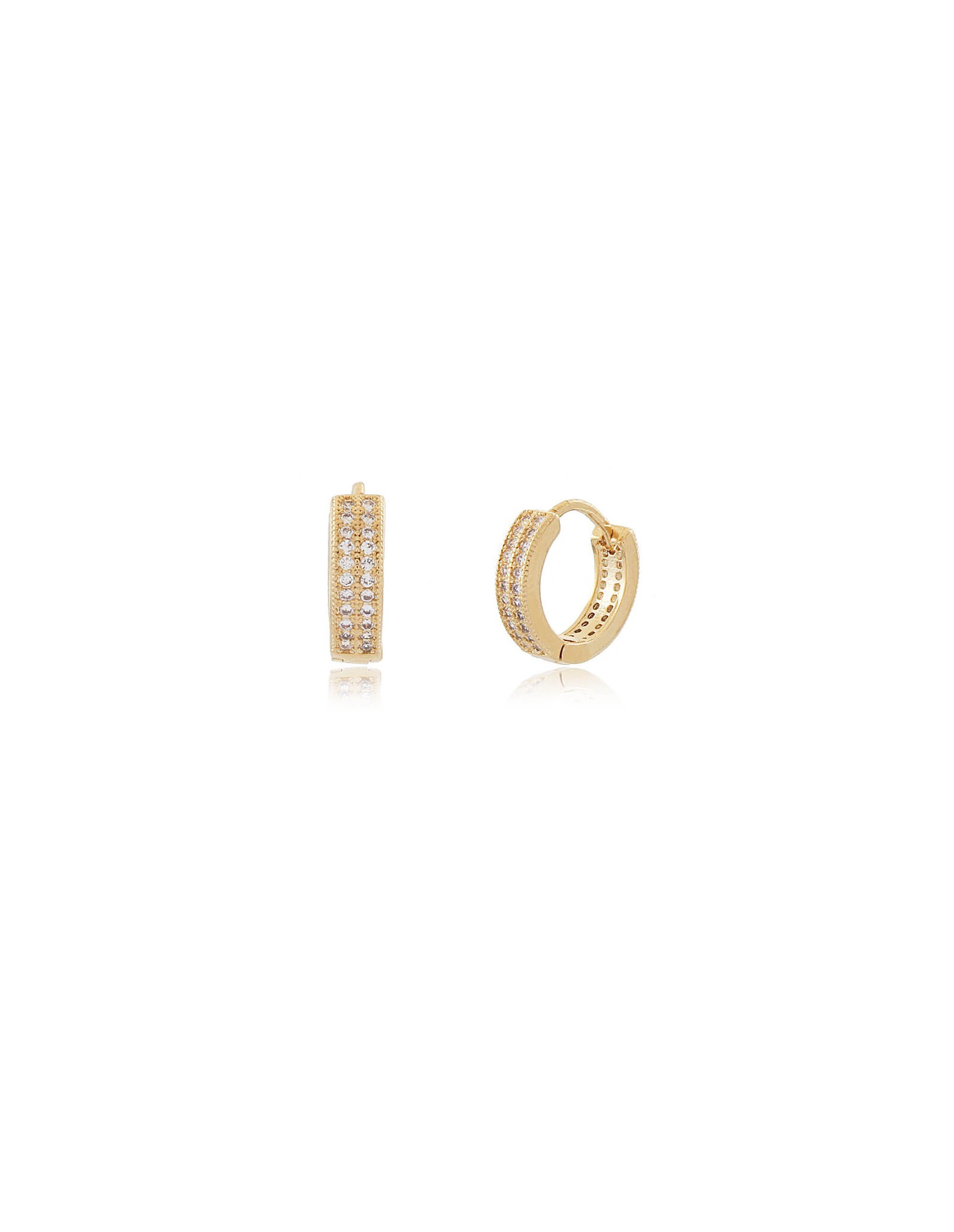 Aros Mini Light | Pendientes de Aro con Circonitas | Malu Maiese