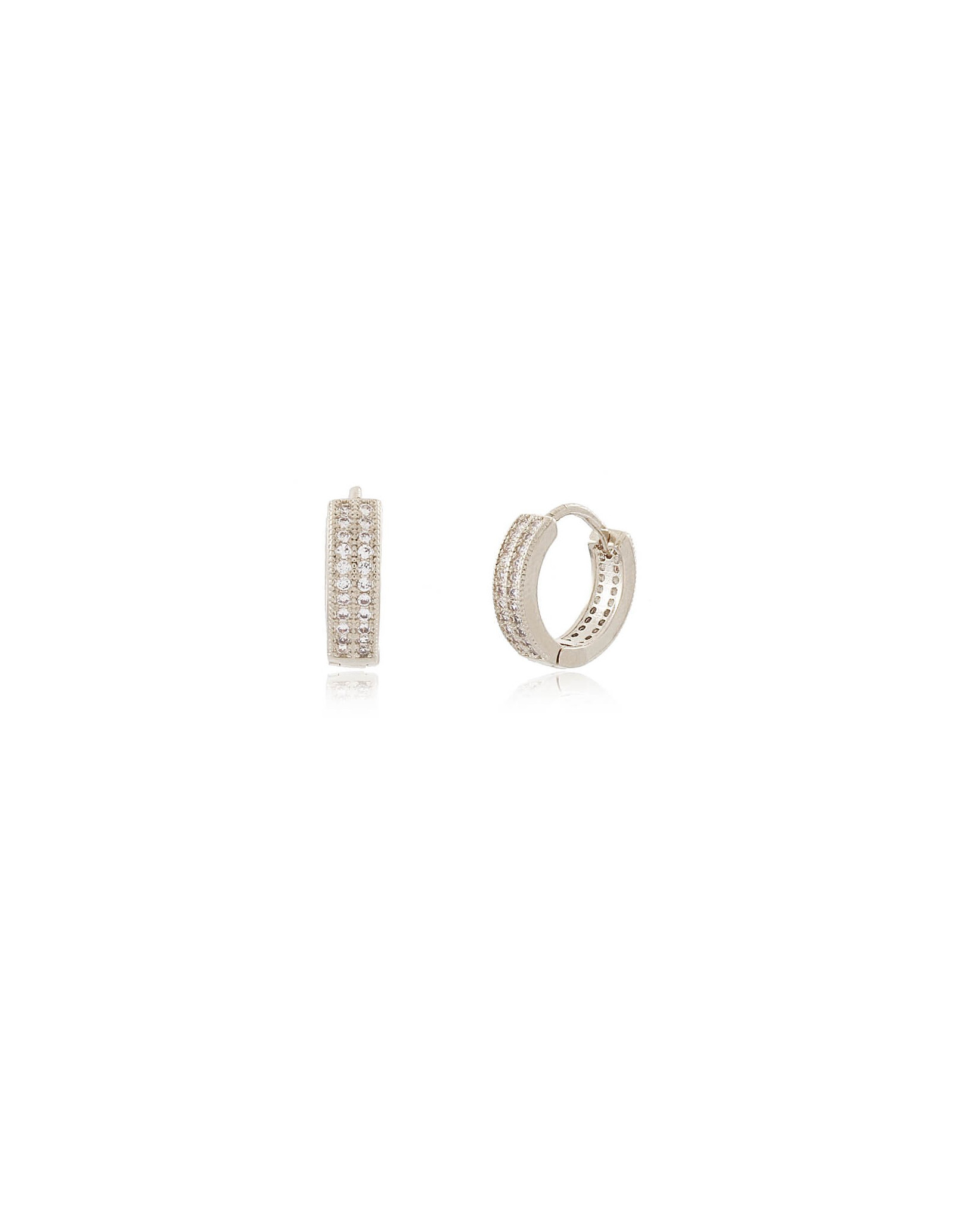 Aros Mini Light | Pendientes de Aro con Circonitas | Malu Maiese