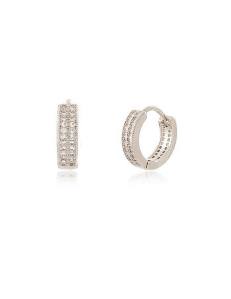 Aros Mini Light | Pendientes de Aro con Circonitas | Malu Maiese Aros Mini Light | Pendientes de Aro con Circonitas | Malu Maiese