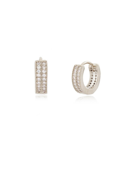 Aros Mini Light | Pendientes de Aro con Circonitas | Malu Maiese Aros Mini Light | Pendientes de Aro con Circonitas | Malu Maiese