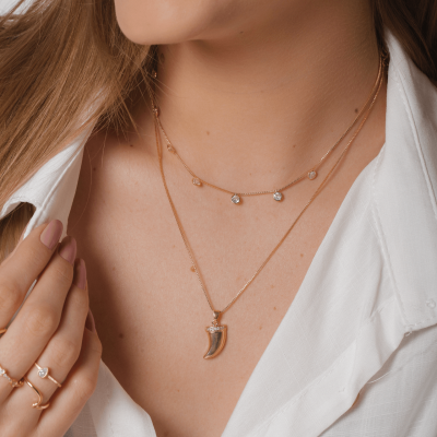 Cornicello Necklace | Gold Plated Necklace with Amulet 2