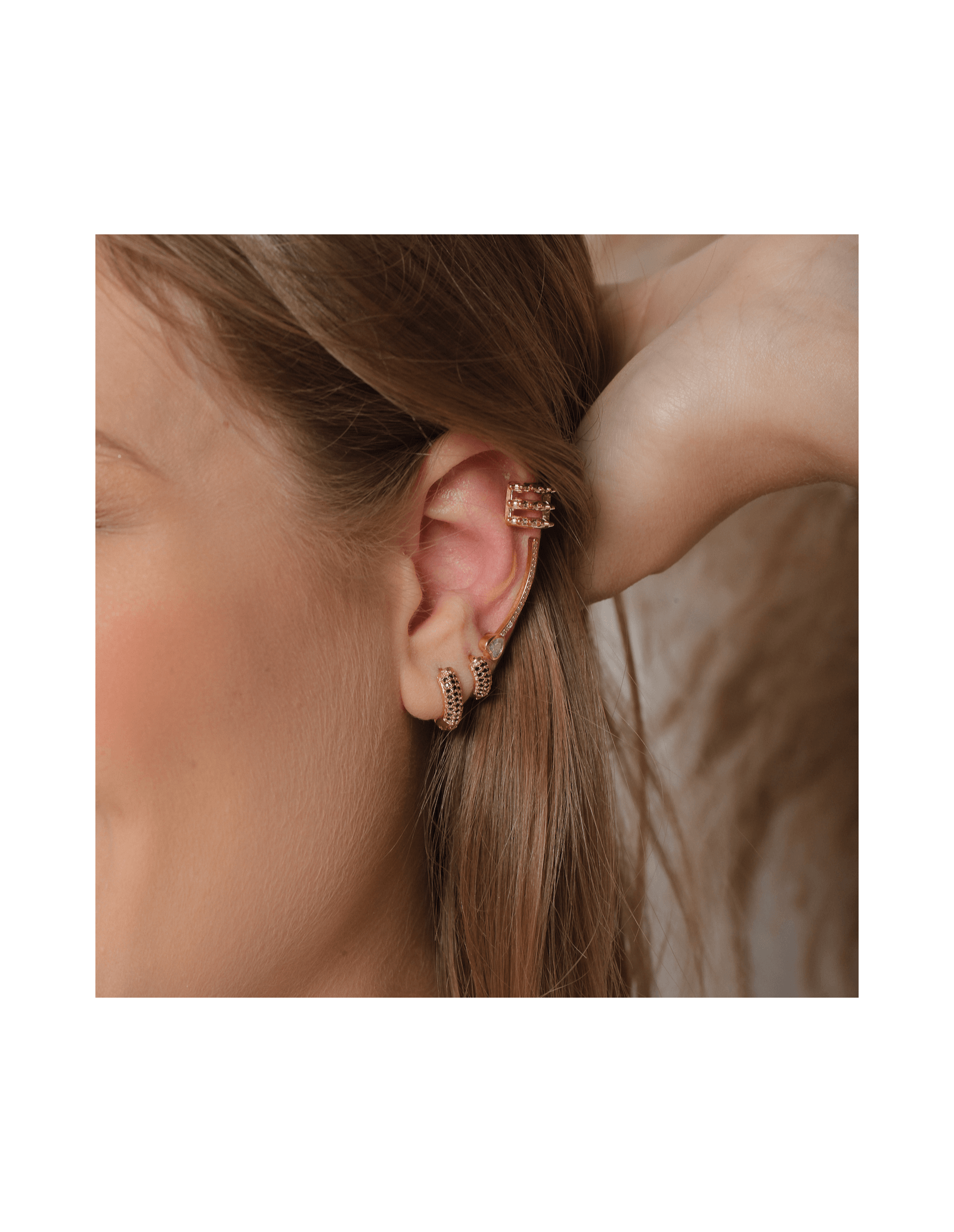 Pendientes Trepadores Anahata | Trepadores Chapados Oro | Malu Maiese