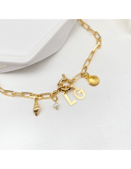 Two Initials Sailor Necklace | Personalised Necklaces | Malu Maiese Two Initials Sailor Necklace | Personalised Necklaces | Malu Maiese