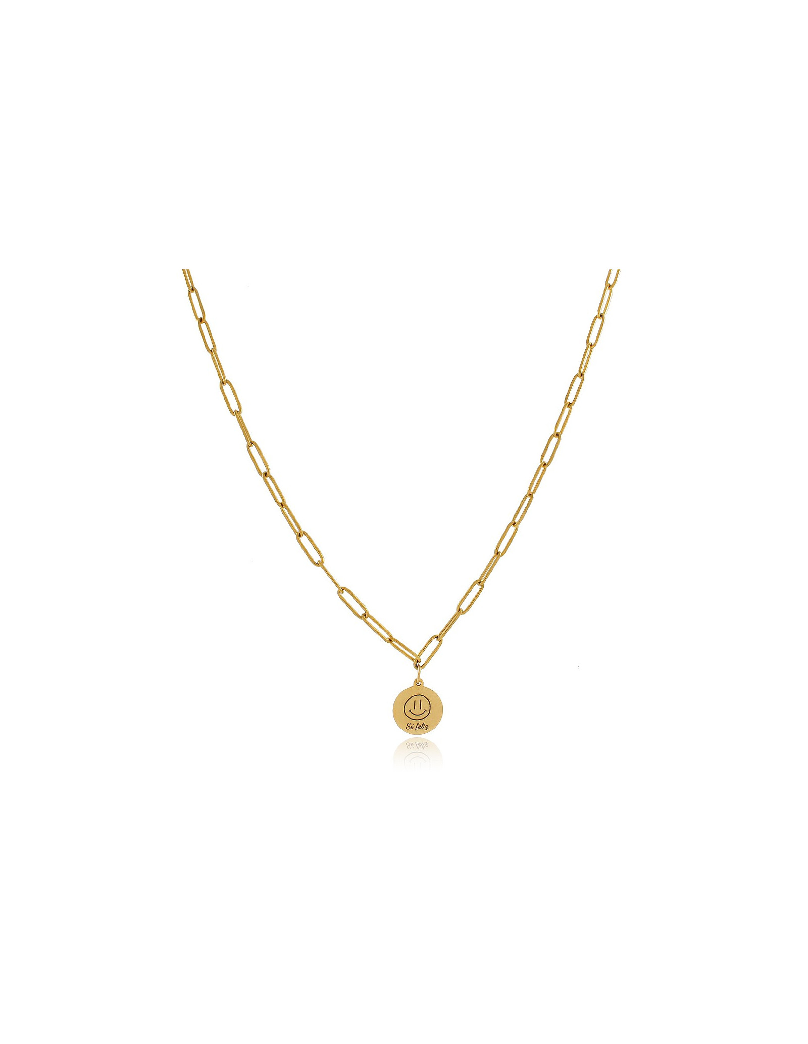 Plaque Steel Necklace | Steel Necklace with Plaque | Malu Maiese