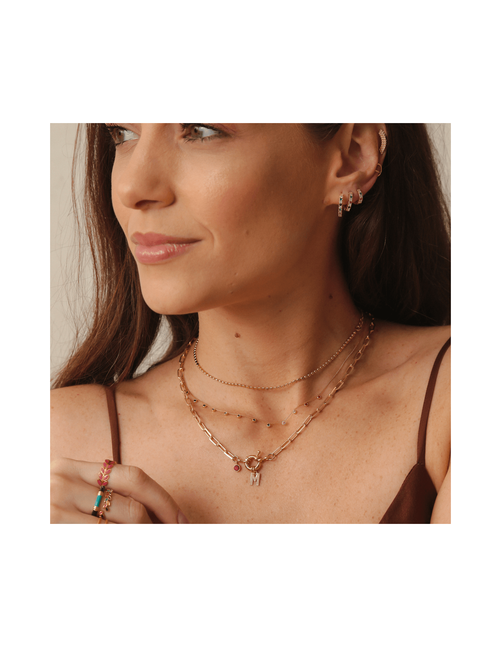 Pack Colar Boia Initials & Argola Mini | Personaliza | Malu Maiese
