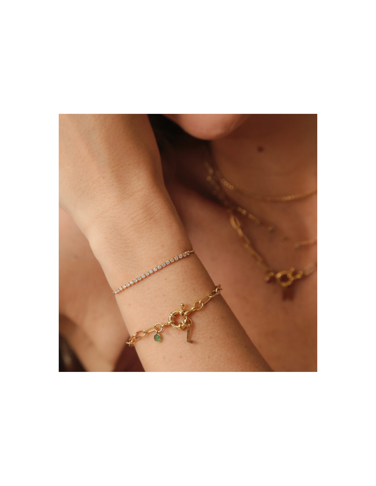 Pack Pulsera Marinera Initials&Aros Mini | Personalizado | Malu Maiese