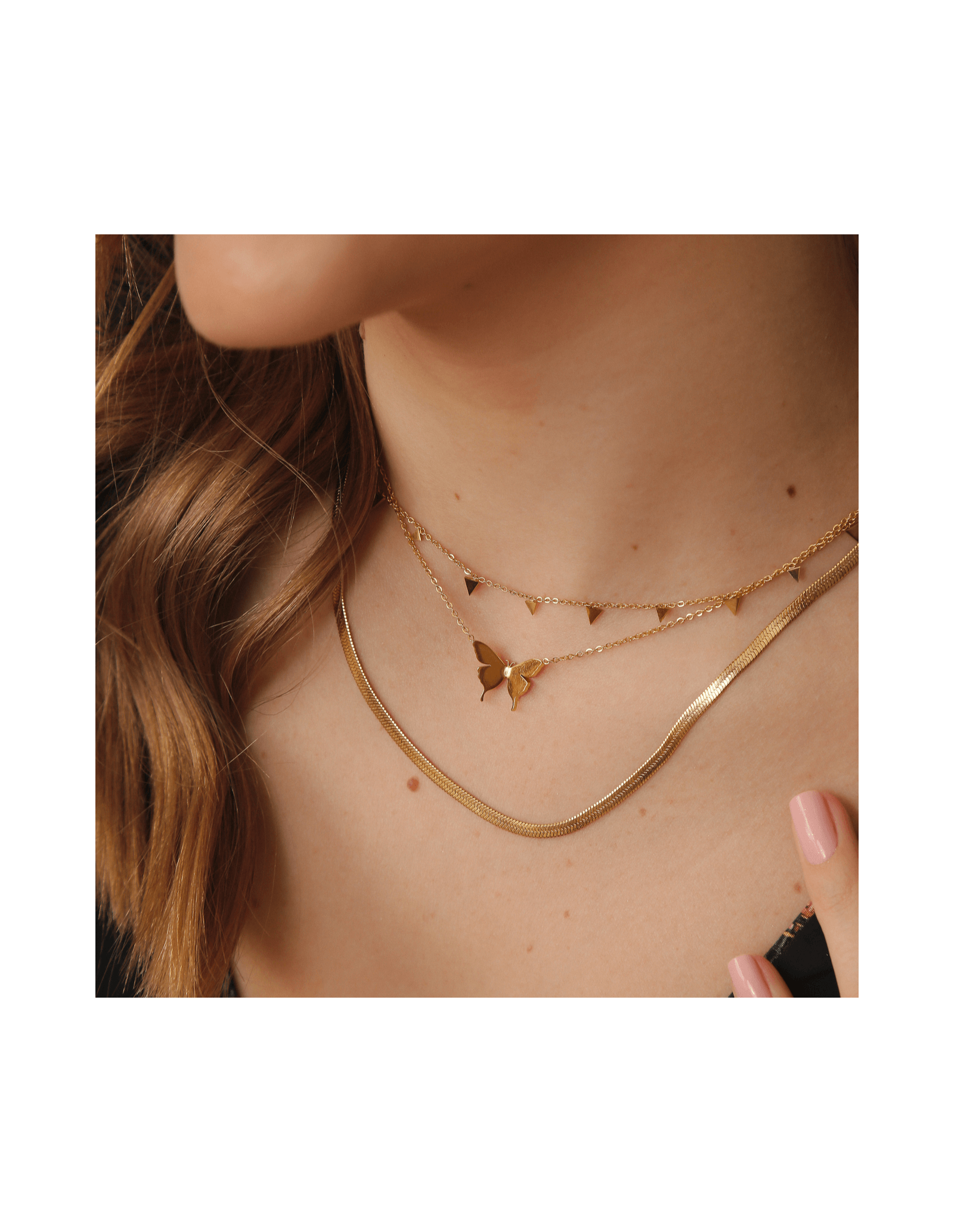 Butterfly Steel Necklace | Trendy Waterproof Necklace | Malu Maiese