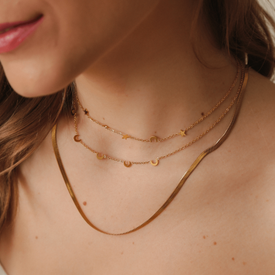 Collar Acero Luna | Collar con Lunas Mini en Acero | Malu Maiese 2