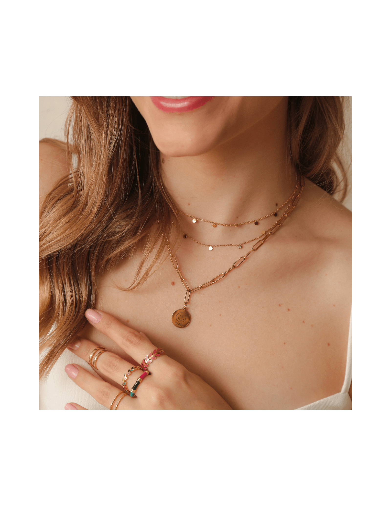 Plaque Steel Necklace | Steel Necklace with Plaque | Malu Maiese
