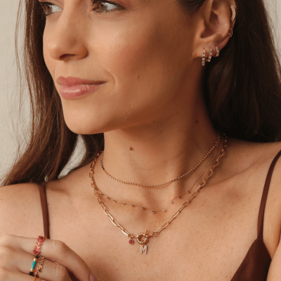 Pack Collar Marinera Two Initials & Aros Lolita | Malu Maiese 2