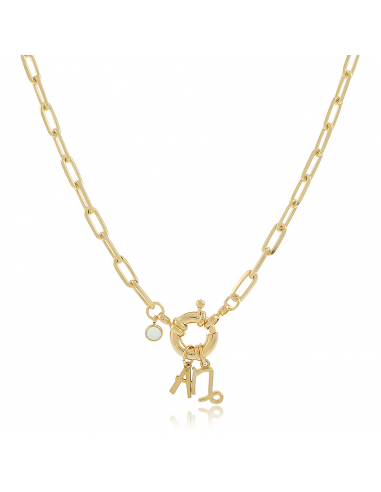 Initial & Zodiac Sailor Necklace