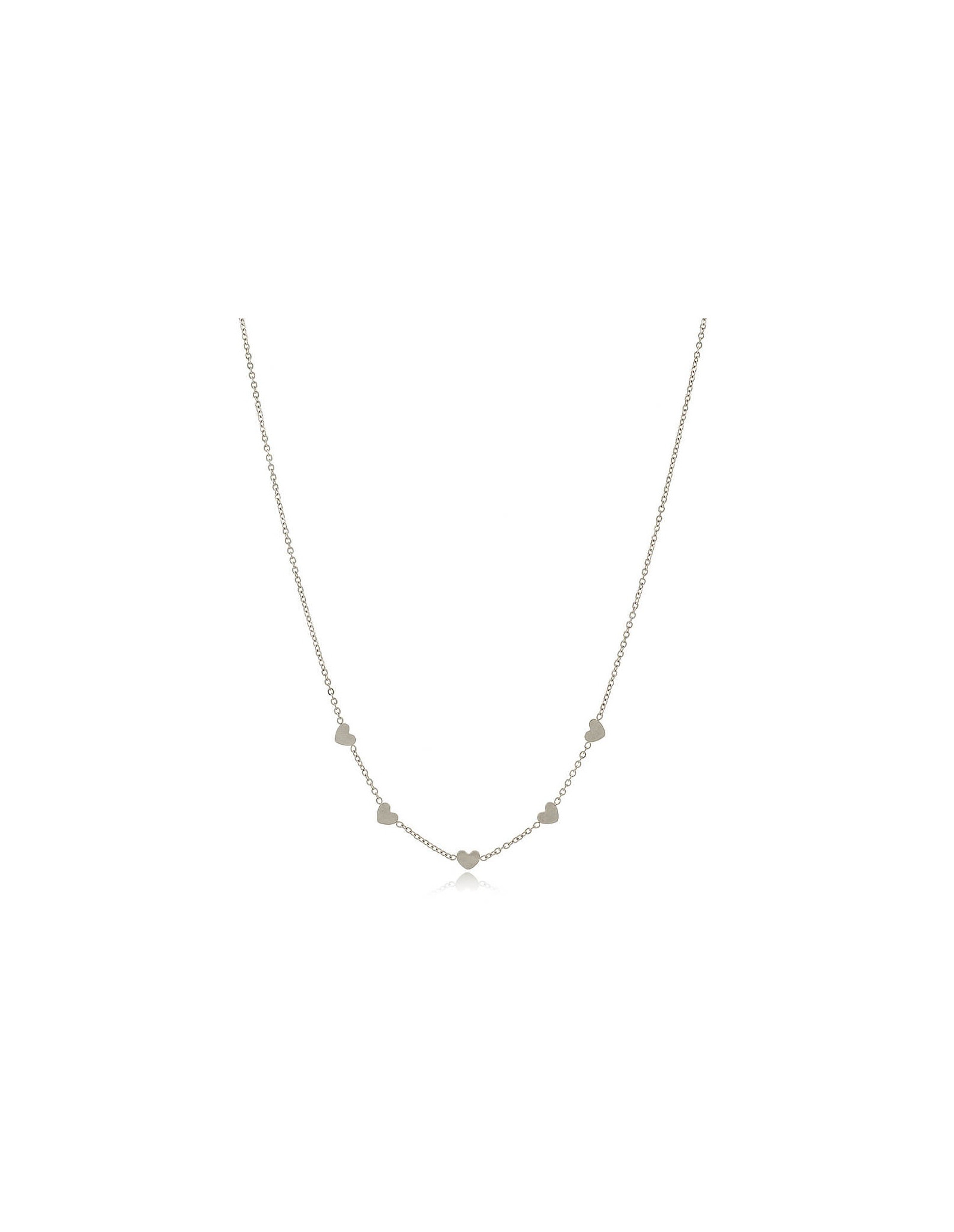 Amore Steel Necklace | Short Necklace with hearts| Malu Maiese
