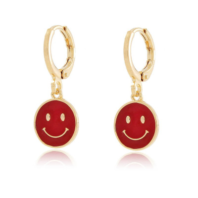 Colour Smiley Steel Hoop Earrings | Steel Hoop Earrings | Malu Maiese 2