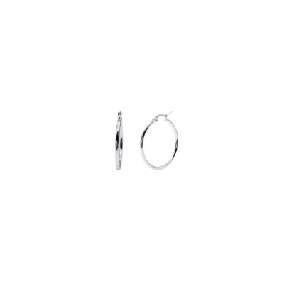 Steel Basic Hoop Earrings