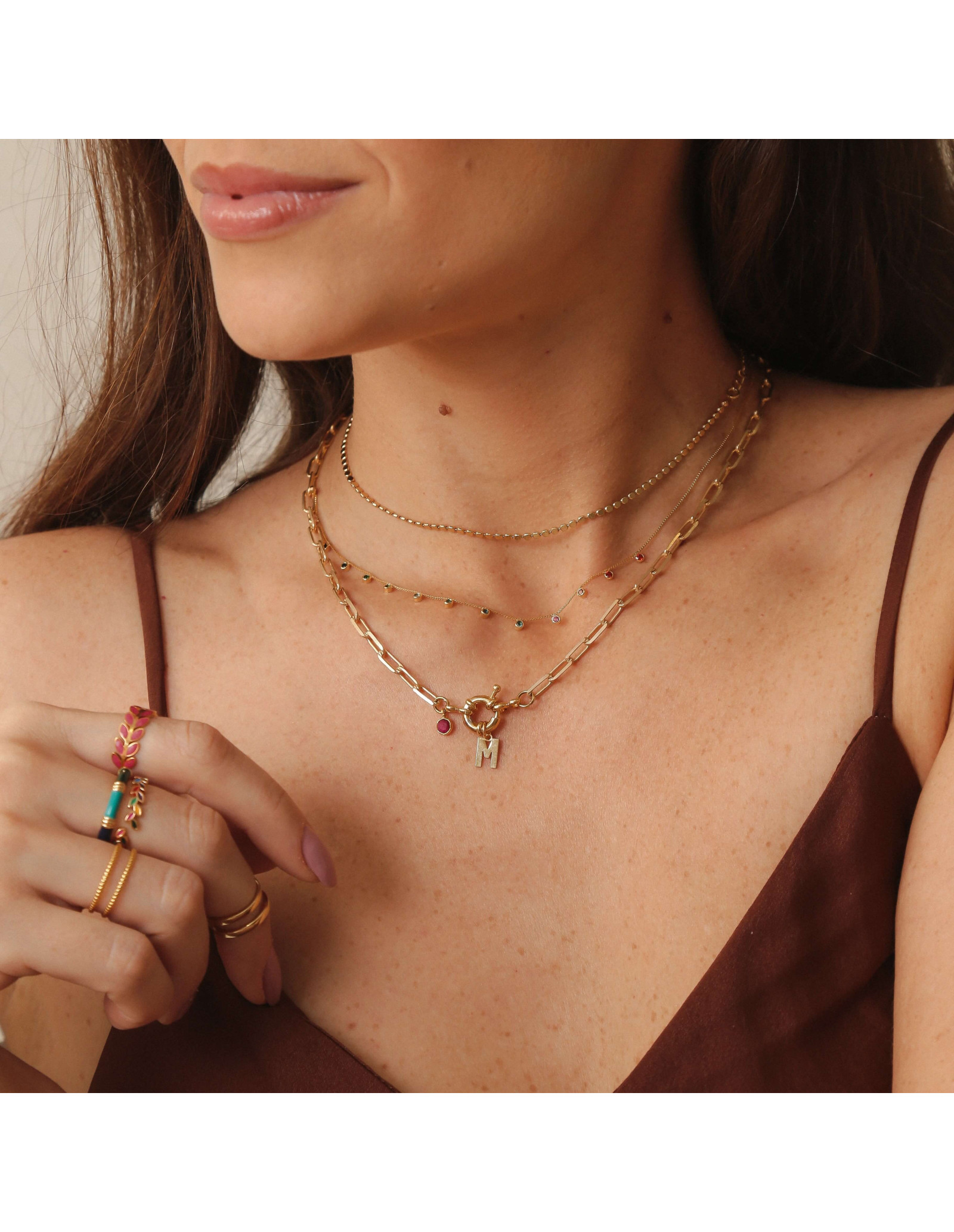 Collar Corto Colours | Gargantilla con Circonitas de Colores | Malu Maiese