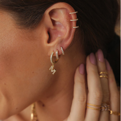 Ear Cuff Triple Circonia | Piercing Plata y Circonitas | Malu Maiese 2