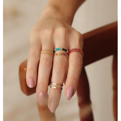 Anel Folhinhas Coloridas | Anéis com Resina Colorida | Malu Maiese 2