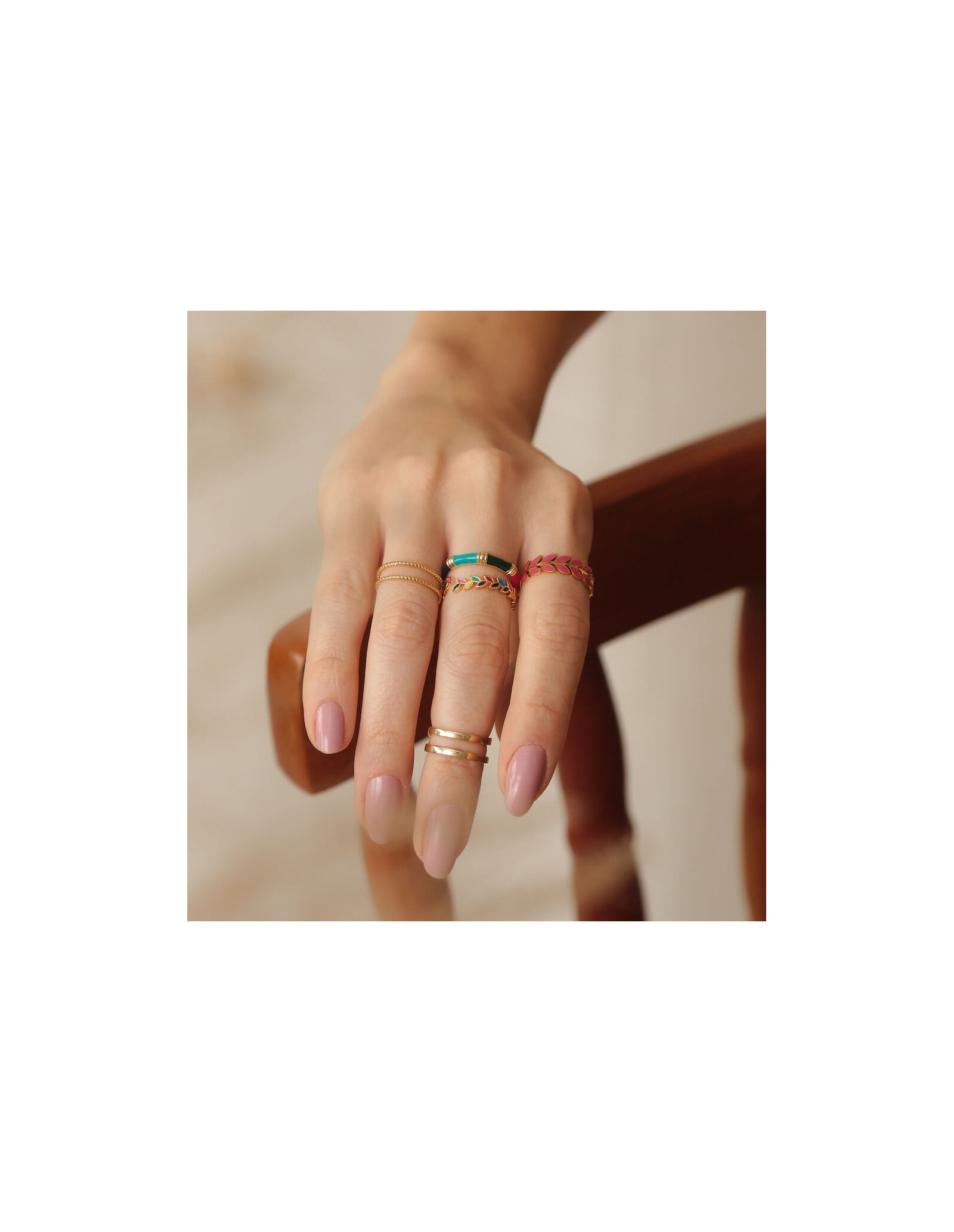 Colour Block Ring | Resin Rings with Adjustable Size | Malu Maiese