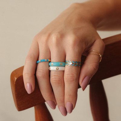 Anillo Colour Slim | Anillos con Resina Colorida | Malu Maiese 2